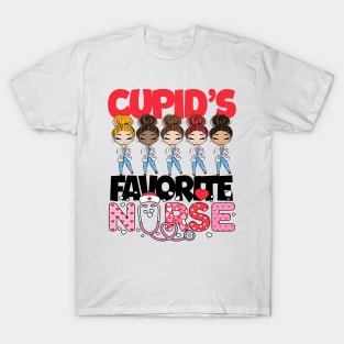 Cupid_s Favorite Nurse Valentines Day Nurse Nusing T-Shirt